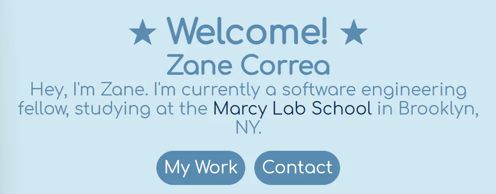 Screenshot of this website's hero section.